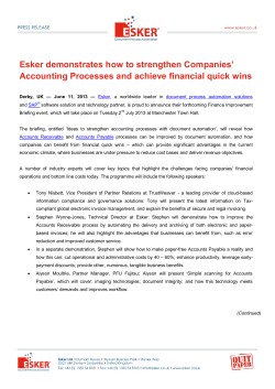 Companies’ Esker demonstrates how to strengthen