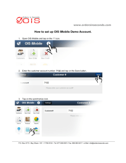 How to set up OIS iMobile Demo Account. www.ordersinseconds.com