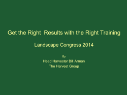 Get the Right  Results with the Right Training