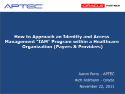 How to Approach an Identity and Access Organization (Payers &amp; Providers)