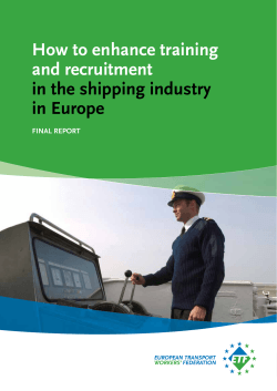 How to enhance training and recruitment in the shipping industry in Europe