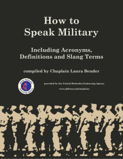 How to Speak Military  Including Acronyms,