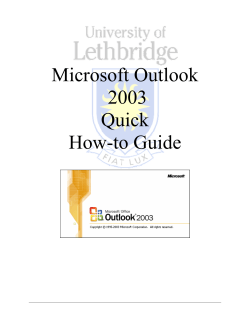 Microsoft Outlook 2003 Quick