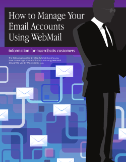 How to Manage Your Email Accounts Using WebMail information for macrobatix customers