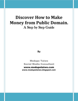 Discover How to Make Money from Public Domain.