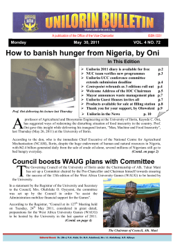 How to banish hunger from Nigeria, by Oni