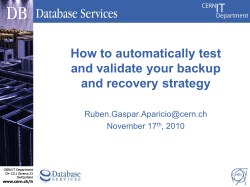 How to automatically test and validate your backup and recovery strategy