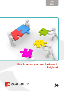 How to set up your own business in Belgium? 2013 May