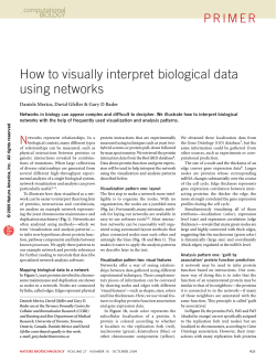 How to visually interpret biological data using networks