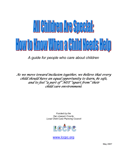A guide for people who care about children