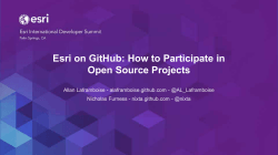 Esri on GitHub: How to Participate in Open Source Projects