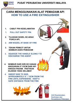 CARA MENGGUNAKAN ALAT PEMADAM API HOW TO USE A FIRE EXTINGUISHER