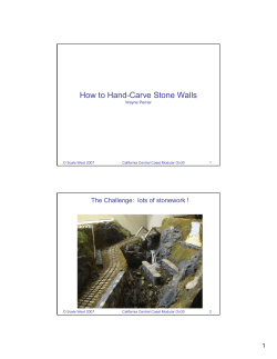 How to Hand-Carve Stone Walls Wayne Perrier
