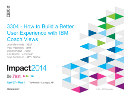 3304 - How to Build a Better User Experience with IBM