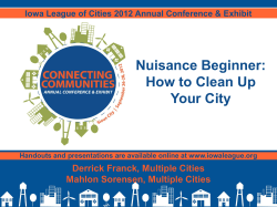 Nuisance Beginner: How to Clean Up Your City Derrick Franck, Multiple Cities