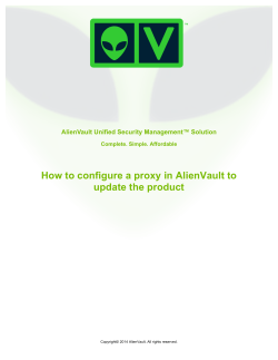 How to configure a proxy in AlienVault to update the product