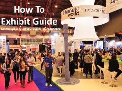 How To Exhibit Guide Get the most out of your exhibition experience