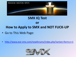 SMX IQ Test or How to Apply to SMX and NOT FUCK-UP