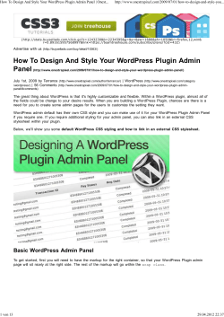 How To Design And Style Your WordPress Plugin Admin Panel |...