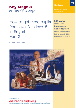 How to get more pupils from level 3 to level 5