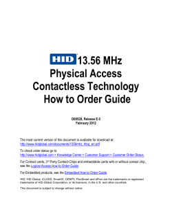 13.56 MHz Physical Access Contactless Technology