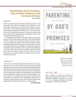 New TITle Parenting by God’s Promises: How to Raise Children in the