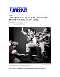 [Inside] the Ford Shows How to Succeed in  Theater