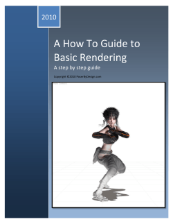 A How To Guide to Basic Rendering 2010