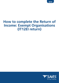 How to complete the Return of Income: Exempt Organisations (IT12EI return) 2014
