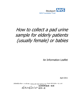 How to collect a pad urine sample for elderly patients