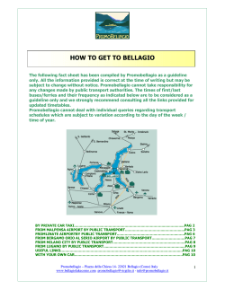 HOW TO GET TO BELLAGIO