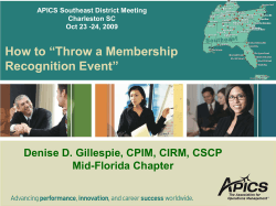 How to “Throw a Membership Recognition Event” Mid-Florida Chapter