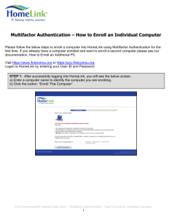 Multifactor Authentication – How to Enroll an Individual Computer