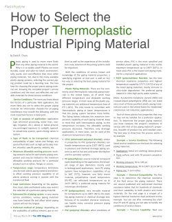 How to Select the Proper Industrial Piping Material Thermoplastic