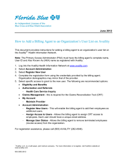 How to Add a Billing Agent to an Organization’s User...  June 2012
