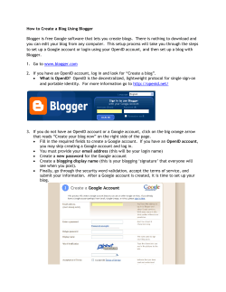 How to Create a Blog Using Blogger