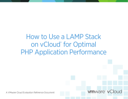 How to Use a LAMP Stack on vCloud for Optimal PHP Application Performance
