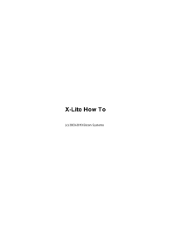 X-Lite How To (c) 2003-2010 Bicom Systems