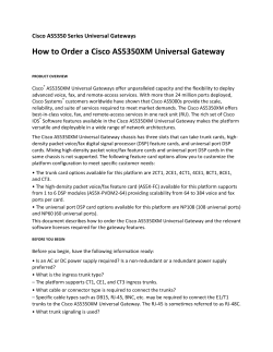 How to Order a Cisco AS5350XM Universal Gateway