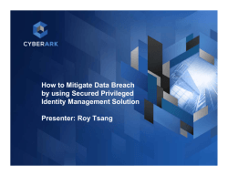 How to Mitigate Data Breach by using Secured Privileged Identity Management Solution