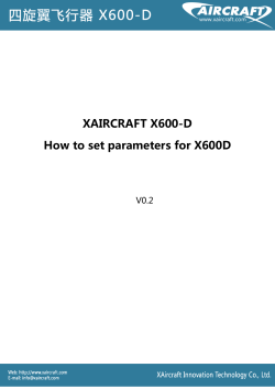 XAIRCRAFT X600-D How to set parameters for X600D V0.2