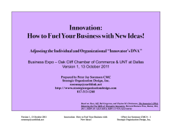 Innovation:! How to Fuel Your Business with New Ideas!! !