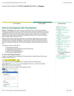 How to Use Enigmail with Thunderbird