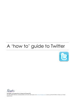 A ‘how to’ guide to Twitter