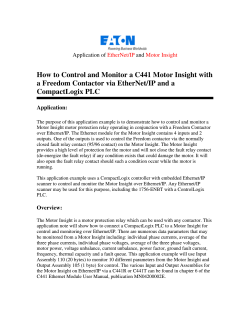 How to Control and Monitor a C441 Motor Insight with
