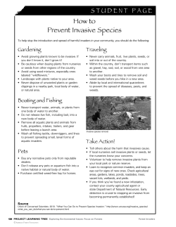 How to Prevent Invasive Species