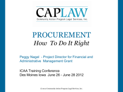 PROCUREMENT  How  To Do It Right