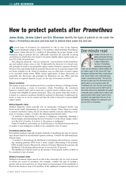 Prometheus How to protect patents after