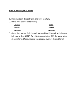 How to deposit fee in Bank?
