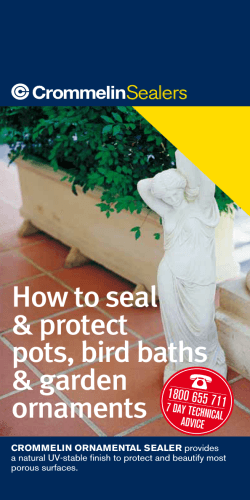 How to seal &amp; protect pots, bird baths &amp; garden